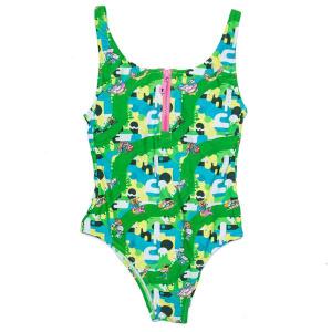 RSVLTS Slime Time Women's Swimwear in Green — front view