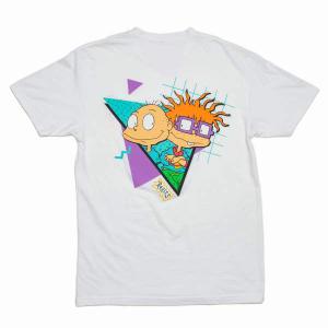 RSVLTS Homeboys Crewneck Tee in White — front view