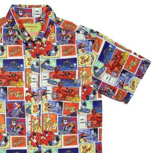 RSVLTS Justice, thy name is Chin! KUNUFLEX Short Sleeve Shirt in Multicolor — front view