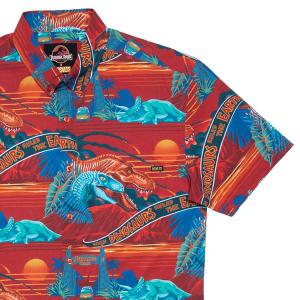RSVLTS Don’t Move KUNUFLEX Short Sleeve Shirt in Red — front view