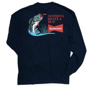 RSVLTS Great Catch Crewneck Tee in Blue — front view