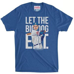 RSVLTS Let the Big Dog Eat Crewneck Tee in Blue — front view