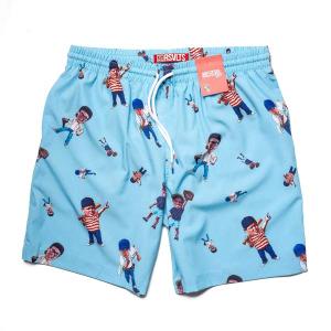 RSVLTS Bobble Swimwear in Blue — front view