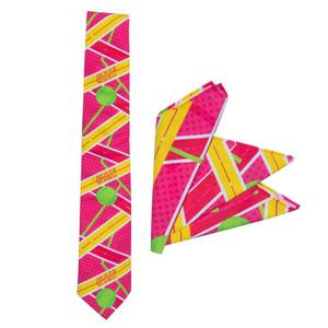 RSVLTS Hoverboard Design Tie & Pocket Square in Red — front view