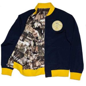 RSVLTS Legends Never Die Reversible Bomber Jacket in Blue — front view