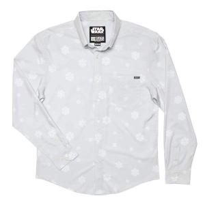 RSVLTS Happy Hothidays Long Sleeve Shirt in Gray — front view
