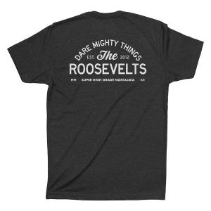 RSVLTS Big Reveal Crewneck Tee in Black — front view