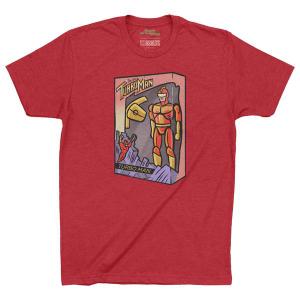 RSVLTS Turbo Man Action Figure Crewneck Tee in Red — front view