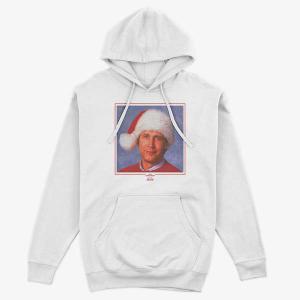 RSVLTS Uncle Clark, are you sure you ain’t Santy Claus? Performance Hoodie in White — front view