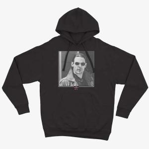RSVLTS Todd Performance Hoodie in Black — front view