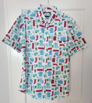 RSVLTS Gifted Gifts KUNUFLEX Short Sleeve Shirt in White — front view