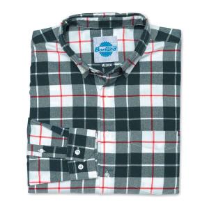 RSVLTS Plaid Michael Murray BorlandFlex Long Sleeve Flannel in White — front view