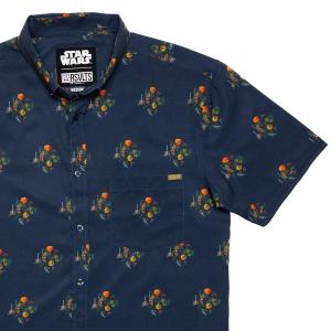 RSVLTS Badge of Honor KUNUFLEX Short Sleeve Shirt in Blue — front view