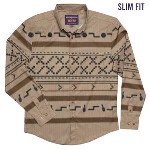 RSVLTS El Duderino Long Sleeve Shirt in Brown — front view