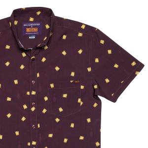 RSVLTS THERE’S A BEVERAGE HERE! KUNUFLEX Short Sleeve Shirt in Purple — front view