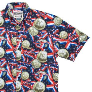 RSVLTS USA All The Way KUNUFLEX Short Sleeve Shirt in Multicolor — front view
