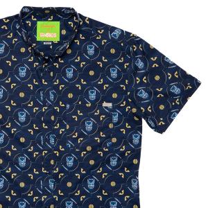 RSVLTS The Blue Spirit KUNUFLEX Short Sleeve Shirt in Blue — front view