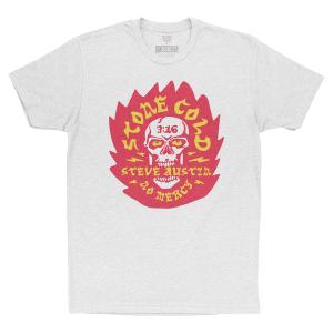 RSVLTS No Mercy Crewneck Tee in White — front view