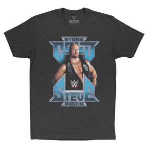 RSVLTS Steve Austin Crewneck Tee in Black — front view