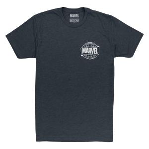 RSVLTS Marvel Globe Crewneck Tee in Blue — front view