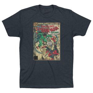 RSVLTS Amazing Spider-Man #157: The Ghost That Haunted Octopus! Crewneck Tee in Blue — front view