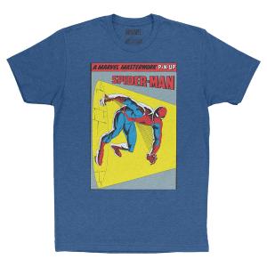 RSVLTS Marvel Masterwork: Spider-Man Crewneck Tee in Blue — front view