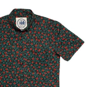 RSVLTS Game of Thorns KUNUFLEX Short Sleeve Shirt in Black — front view