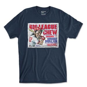 RSVLTS Lefty Batter Original Crewneck Tee in Blue — front view