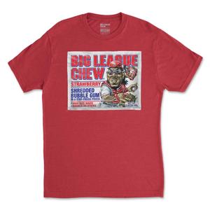 RSVLTS Strawberry Catcher Crewneck Tee in Red — front view