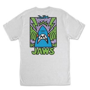 RSVLTS Doodleshark Crewneck Tee in White — front view