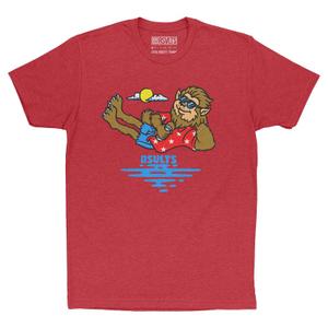 RSVLTS Leisure Dive Crewneck Tee in Red — front view
