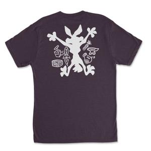 RSVLTS Wile E. Coyote Goes SPLAT Crewneck Tee in Purple — front view