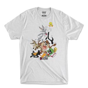 RSVLTS The Whole Gang Crewneck Tee in White — front view
