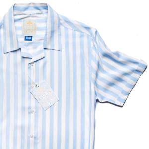 RSVLTS Montauk KUNUFLEX Short Sleeve Shirt in Blue — front view