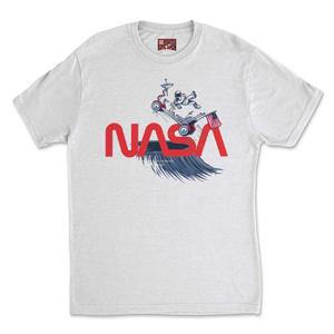 RSVLTS Moon Buggy 1 Crewneck Tee in White — front view