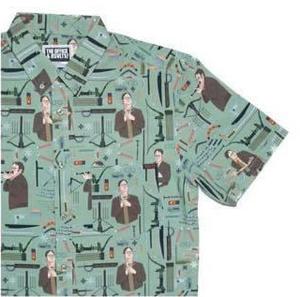 RSVLTS 1000 Ways To Die by Dwight KUNUFLEX Short Sleeve Shirt in Green — front view