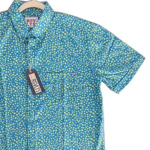 RSVLTS Sunday’s Best KUNUFLEX Short Sleeve Shirt in Blue — front view