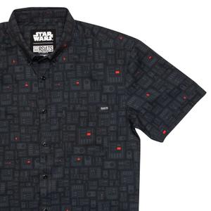RSVLTS Shades of Vader KUNUFLEX Short Sleeve Shirt in Black — front view