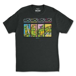 RSVLTS Press Start Dudes Crewneck Tee in Black — front view