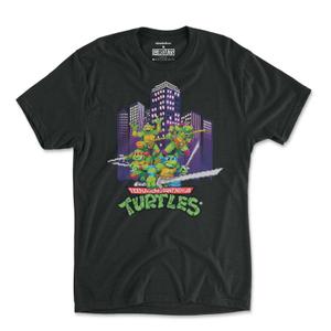 RSVLTS Turtle Power Crewneck Tee in Black — front view