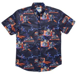 RSVLTS Outatime KUNUFLEX Short Sleeve Shirt in Blue — front view