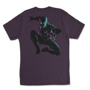 RSVLTS Panther Jump Crewneck Tee in Purple — front view