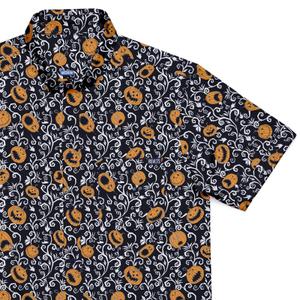 RSVLTS Pumpkin Patch (orange) retail exclusive KUNUFLEX Short Sleeve Shirt in Black — front view