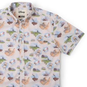 RSVLTS Pride Rock KUNUFLEX Short Sleeve Shirt in White — front view