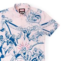 RSVLTS Villains Beware KUNUFLEX Short Sleeve Shirt in White — front view