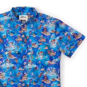 RSVLTS Under the Sea KUNUFLEX Short Sleeve Shirt in Blue — front view