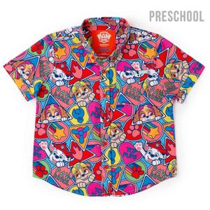 RSVLTS Top Pups KUNUFLEX Short Sleeve Shirt in Red — front view