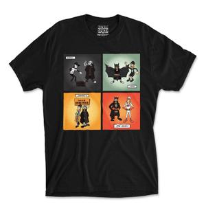 RSVLTS Snooch to the Nooch Crewneck Tee in Black — front view