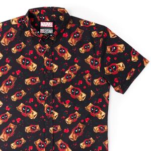 RSVLTS Maximum Chimi KUNUFLEX Short Sleeve Shirt in Black — front view