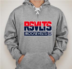 RSVLTS American Dream Team Performance Hoodie in Gray — front view